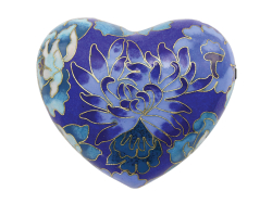 Floral Blue - Heart