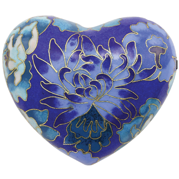 Floral Blue - Heart