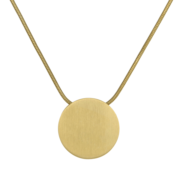 Plain Circle Bronze Pendant (Gold Plate)