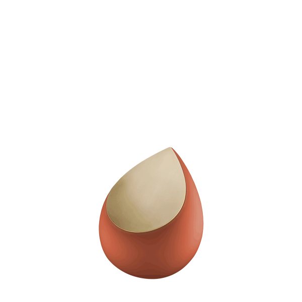 Drop Terracotta Brushed Gold Keepsake
