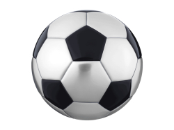 Soccer Ball Matte Black / Brushed Pewter Adult