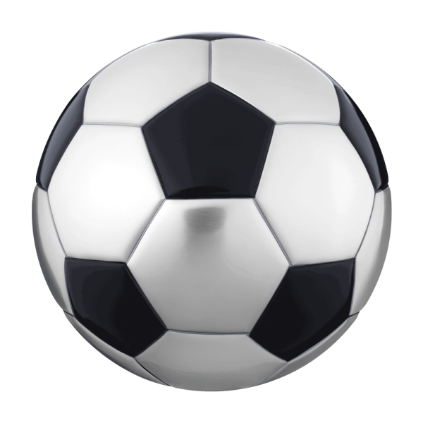 Soccer Ball Matte Black / Brushed Pewter Adult