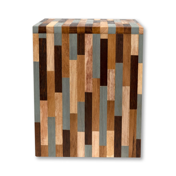Tribute Mosaic Repurposed Wood Urn – Tall - Image 3