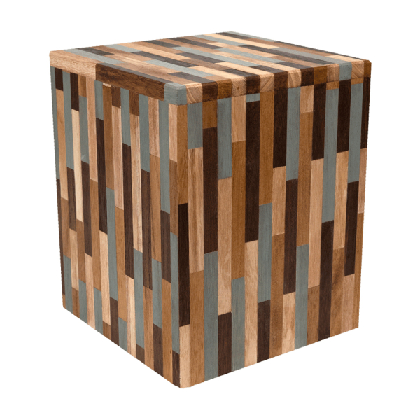 Tribute Mosaic Repurposed Wood Urn – Tall