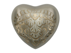 Platinum Engraved Heart