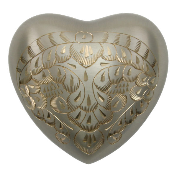 Platinum Engraved Heart