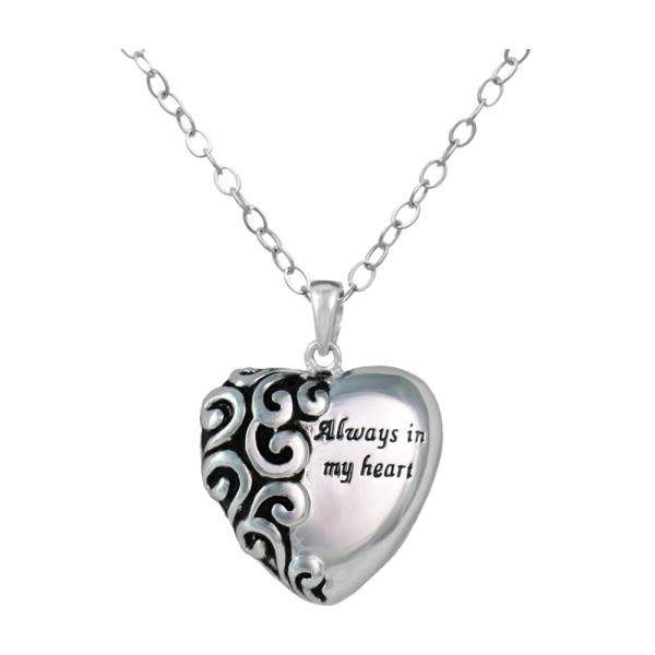 Always In My Heart Stainless Steel Ash Pendant