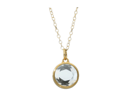 Crystal Faceted Ash Pendant Gold