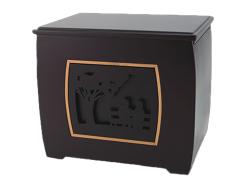 Modern Companion Urn with Couple Panel