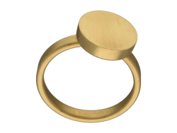 Plain Circle Engravable Ring Gold 17mm