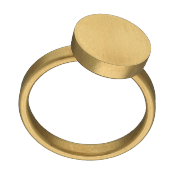 Plain Circle Engravable Ring Gold 18mm