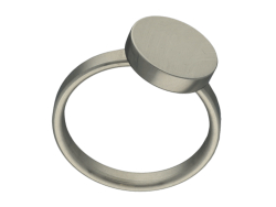 Plain Circle Engravable ring Steel 17mm