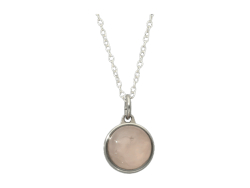 Rose Quartz Ash Pendant Steel
