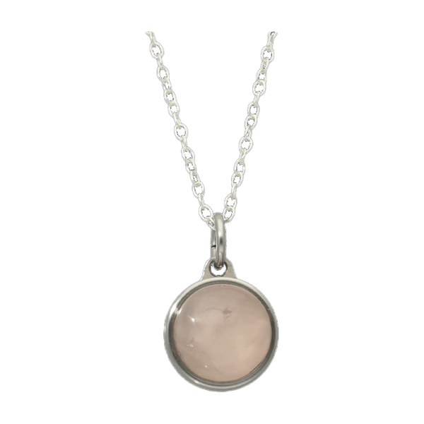 Rose Quartz Ash Pendant Steel