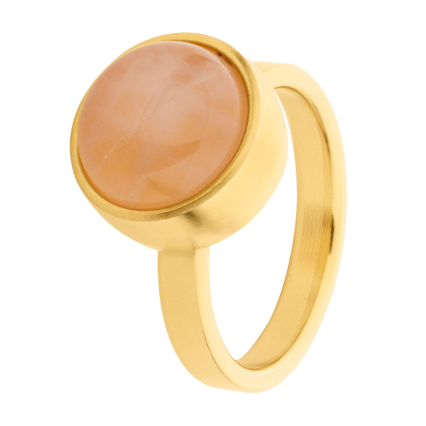 Rose Quartz Ring GOLD 18mm