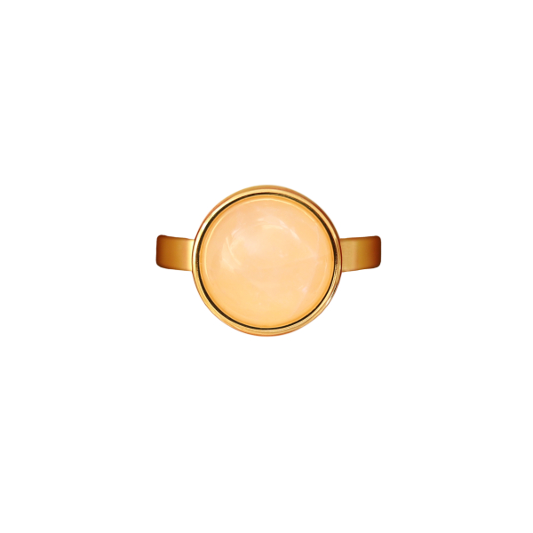 Rose Quartz Ring GOLD 18mm - Image 2