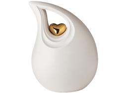 Teardrop Heart White Large