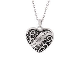 Forever Heart Silver Ash Pendant