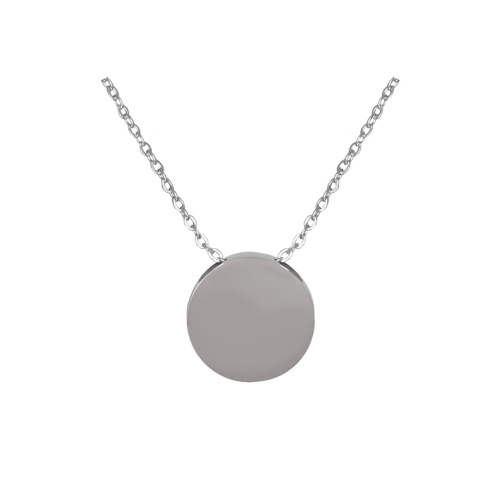Round Silver Ash Pendant